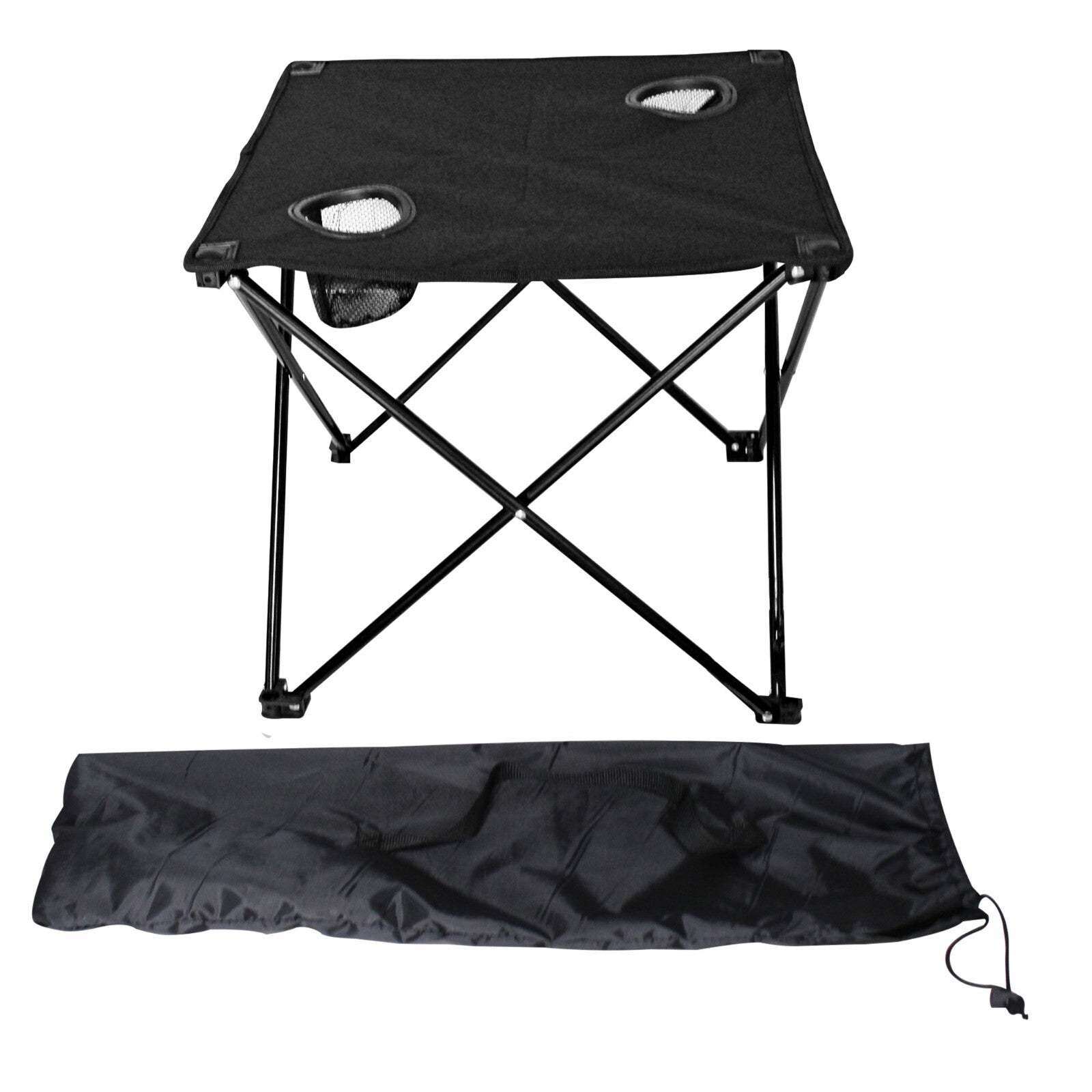 Faltbarer Campingtisch mit Getränkehalter & Tragetasche für Festival & Camping