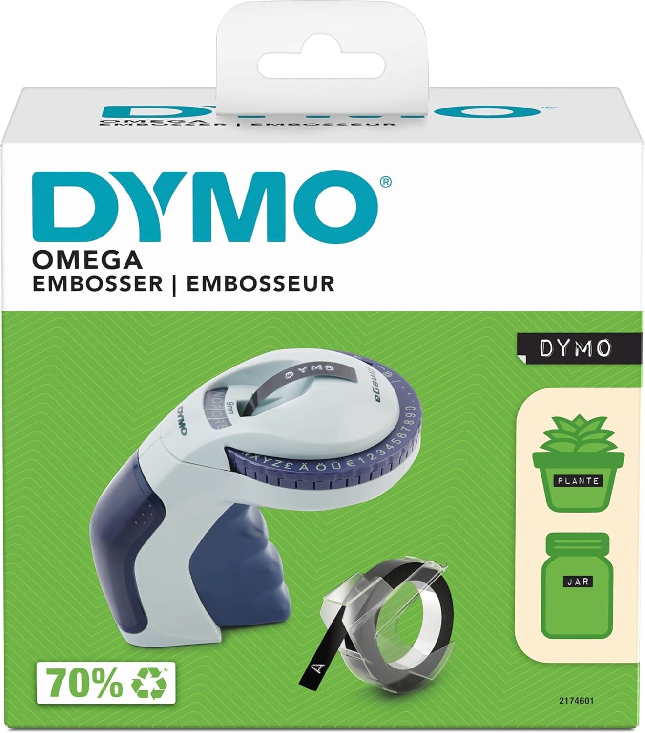 DYMO Omega Prägegerät Beschriftungsgerät Dreh-Klick-System für Bastelprojekte