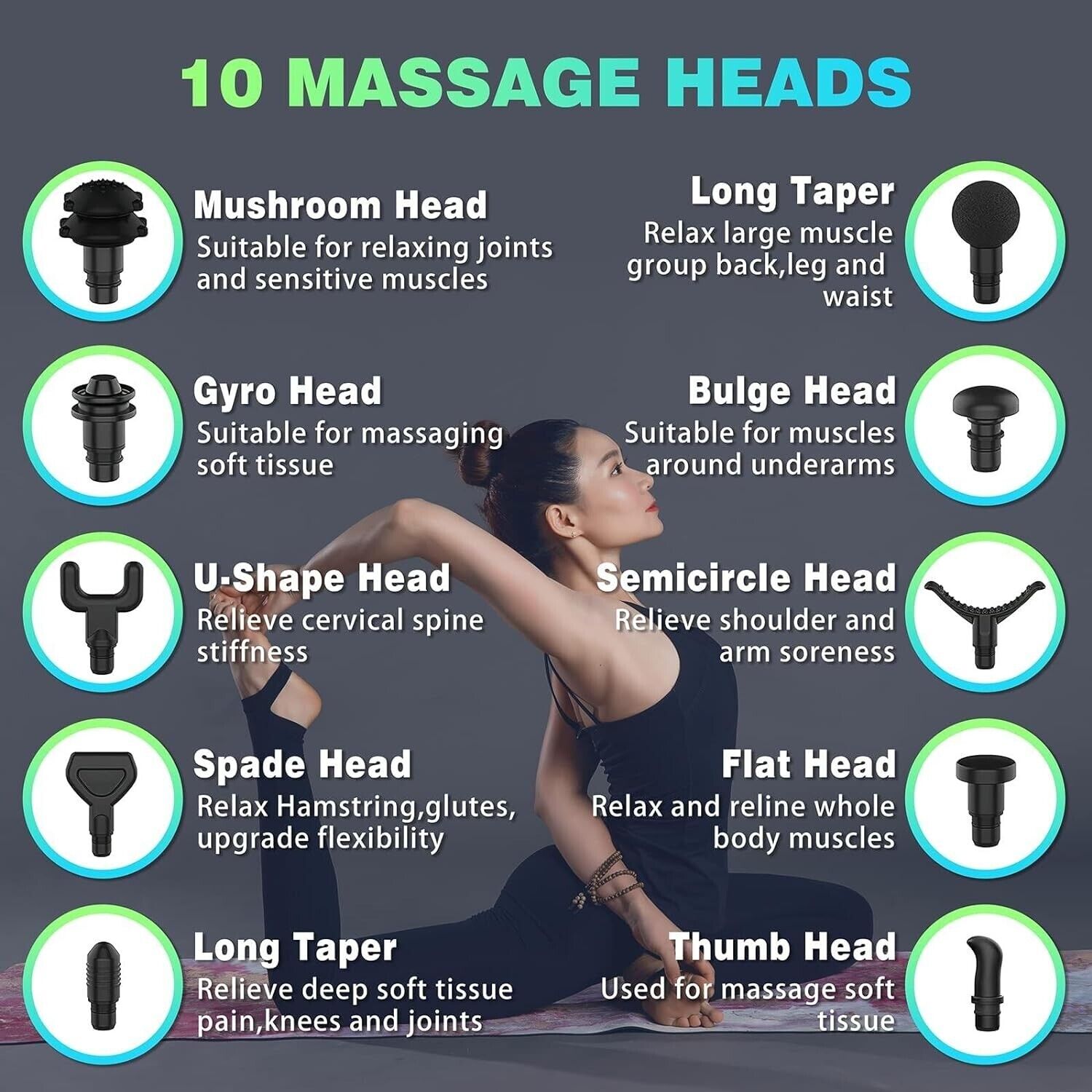 Massage Gun Massagepistole,für Rücken Nacken und Schulter,leises elektrisches