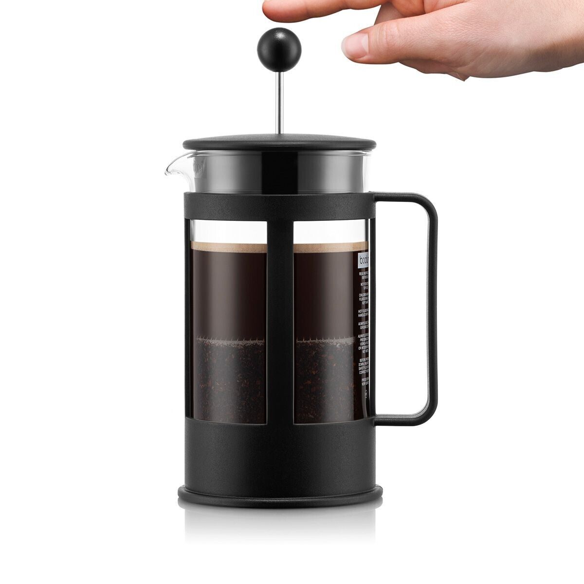 Bodum KENYA Kaffeebereiter French Press 8 Tassen 1,0L schwarz Spülmaschine