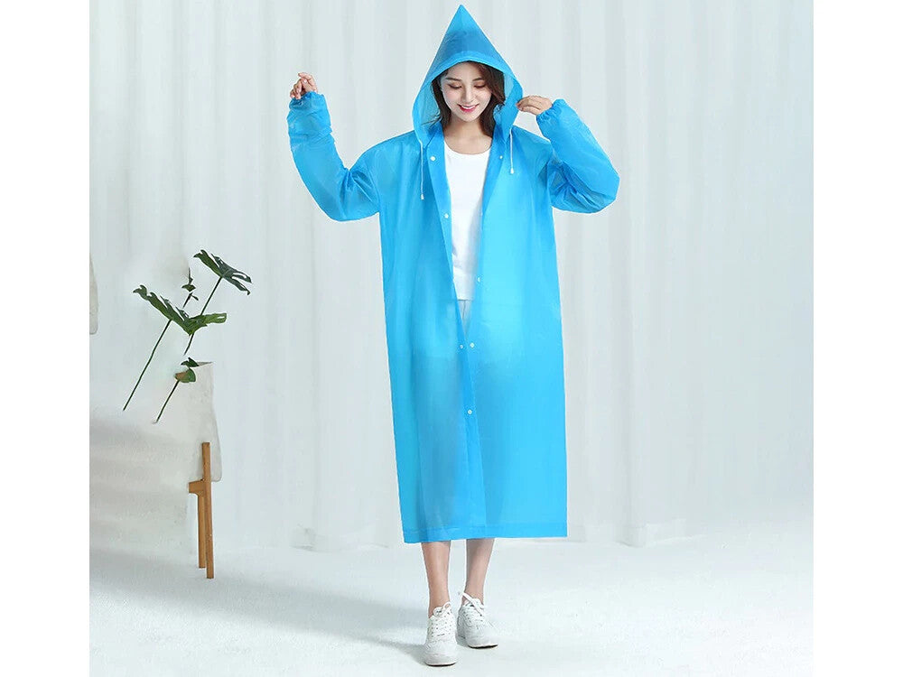 Wasserdicht Regenjacke Raincoat Regenmantel mit Kapuze Regenschutz Regenponcho-