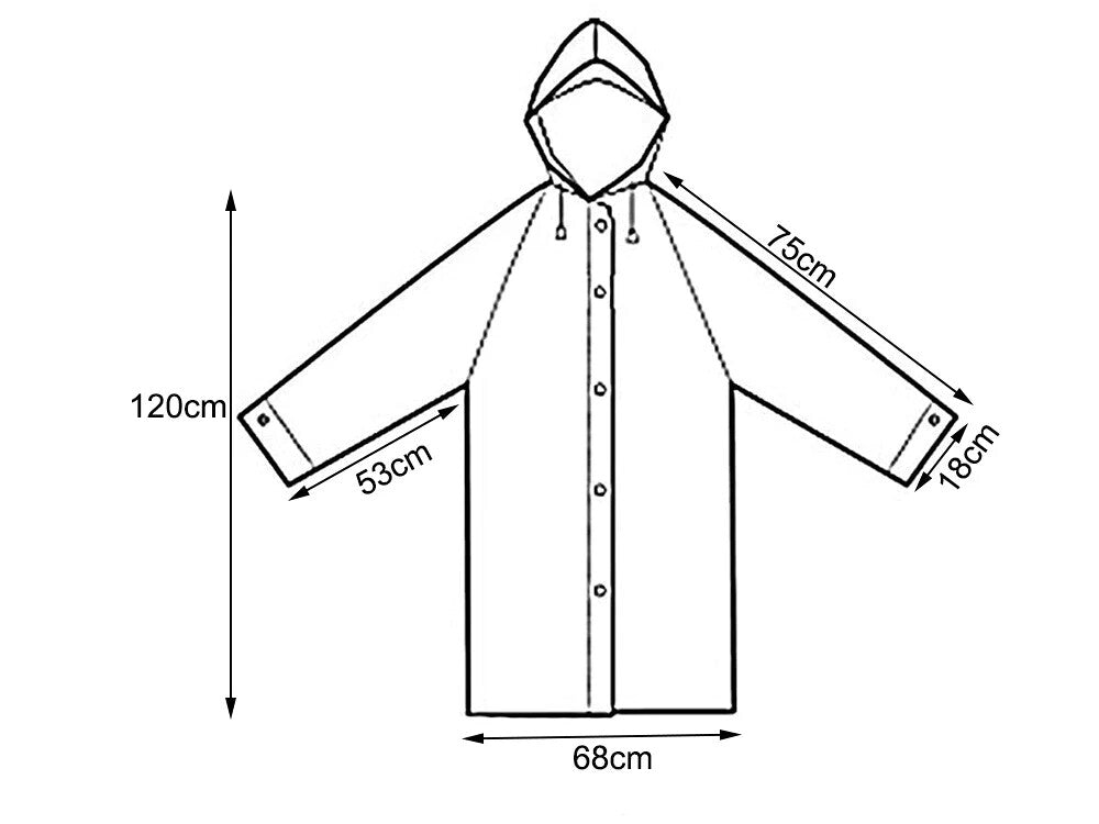 Wasserdicht Regenjacke Raincoat Regenmantel mit Kapuze Regenschutz Regenponcho-