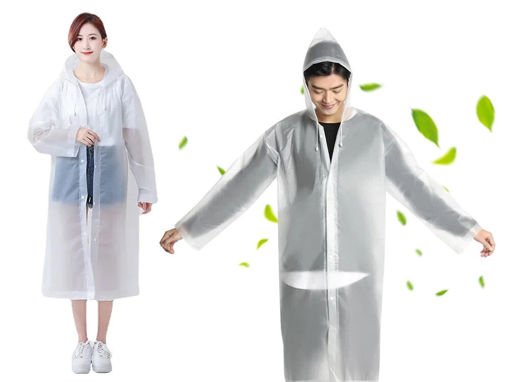 Wasserdicht Regenjacke Raincoat Regenmantel mit Kapuze Regenschutz Regenponcho