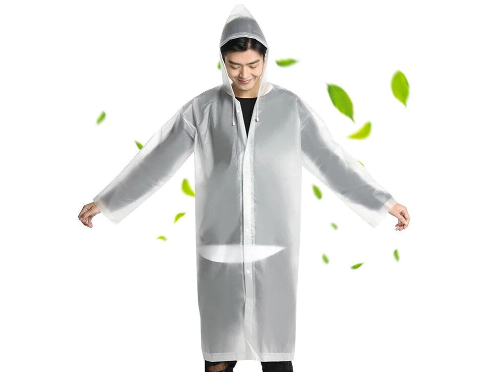 Wasserdicht Regenjacke Raincoat Regenmantel mit Kapuze Regenschutz Regenponcho