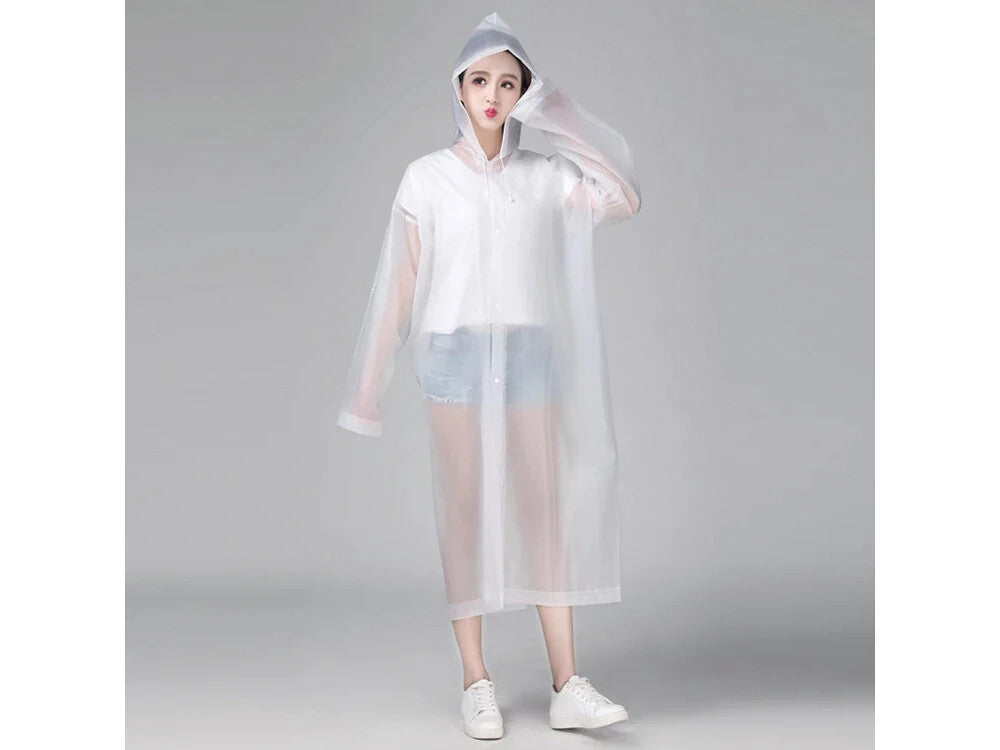 Wasserdicht Regenjacke Raincoat Regenmantel mit Kapuze Regenschutz Regenponcho