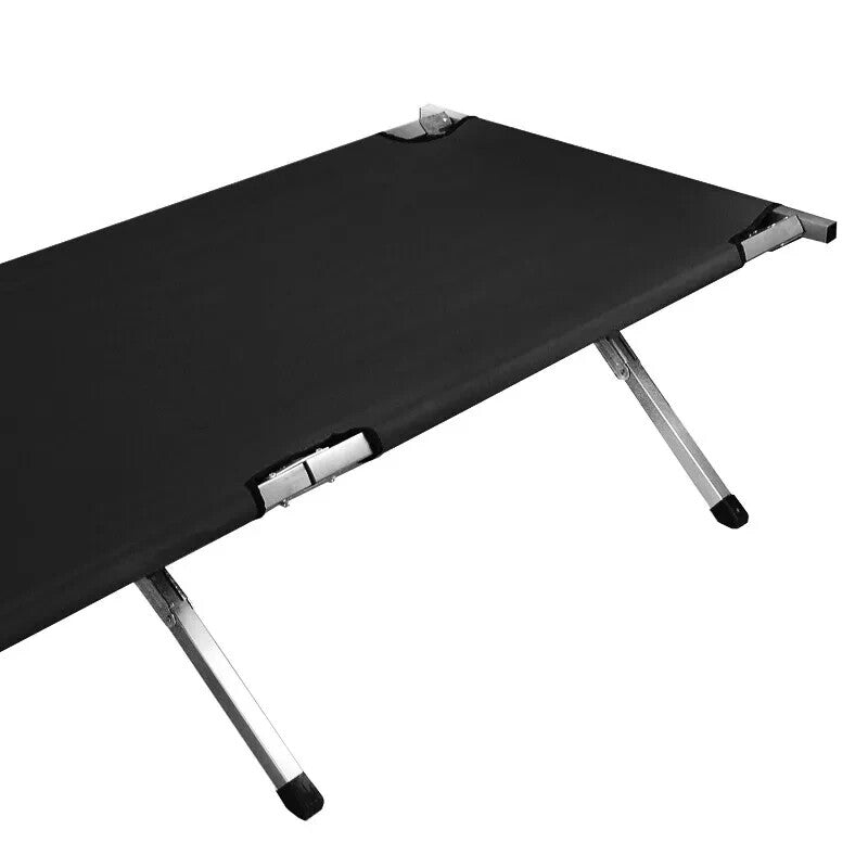 Feldbett Klappbett Gästebett Schwarz 189x70x43 cm 110kg Klappbar mit Tasche