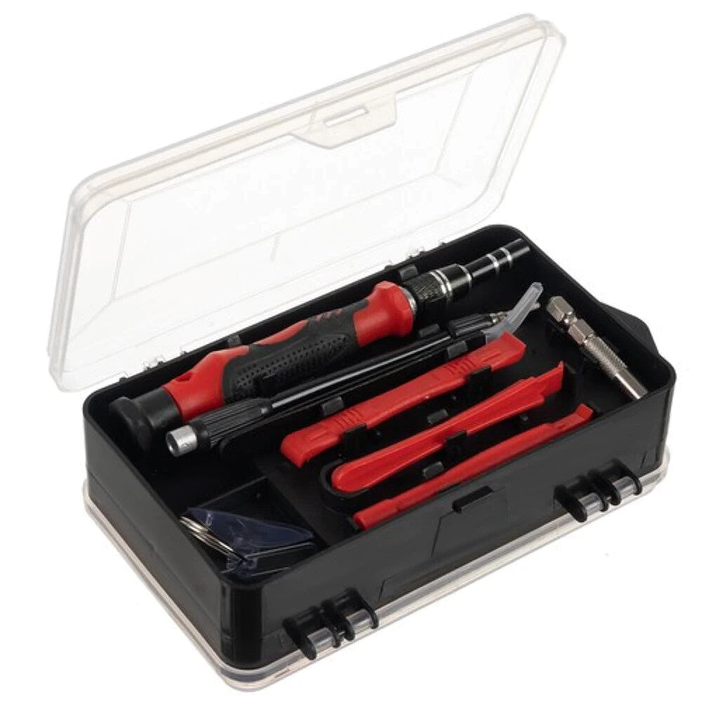 110-tlg. Feinmechanik Werkzeugset mit Koffer – Magnetisierer & Bits