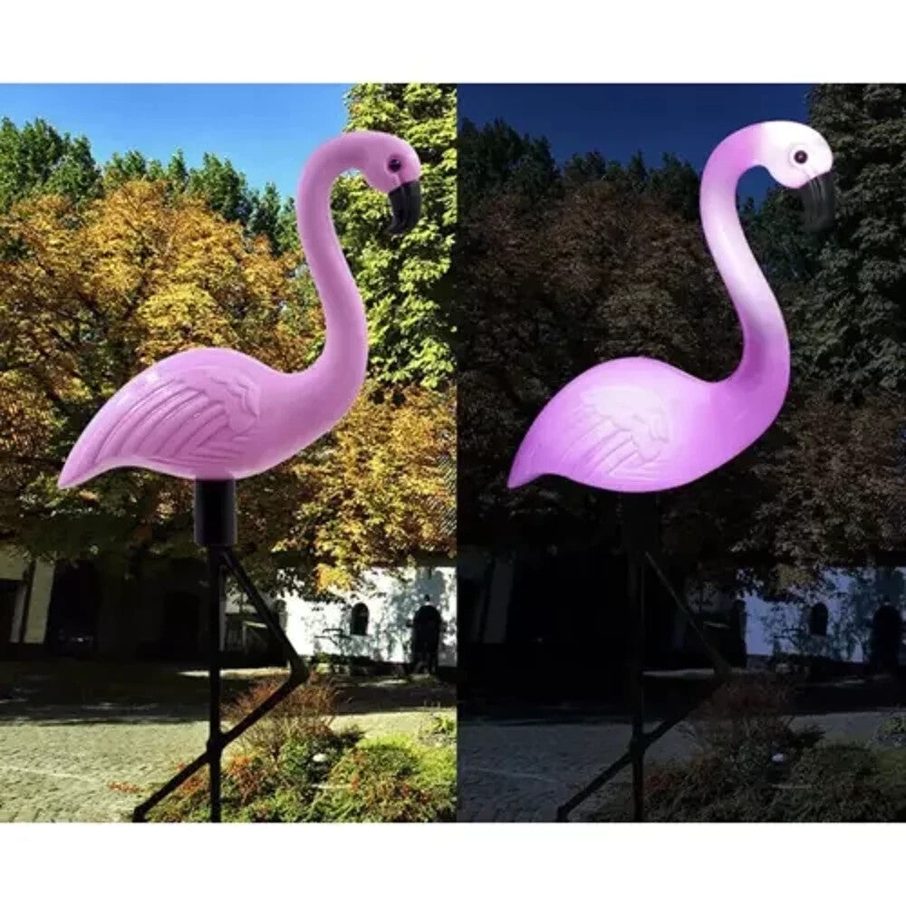 3x Solar Flamingo Gartenleuchte Deko IP44 LED Solarlicht Außenbeleuchtung 🦩🦩🦩
