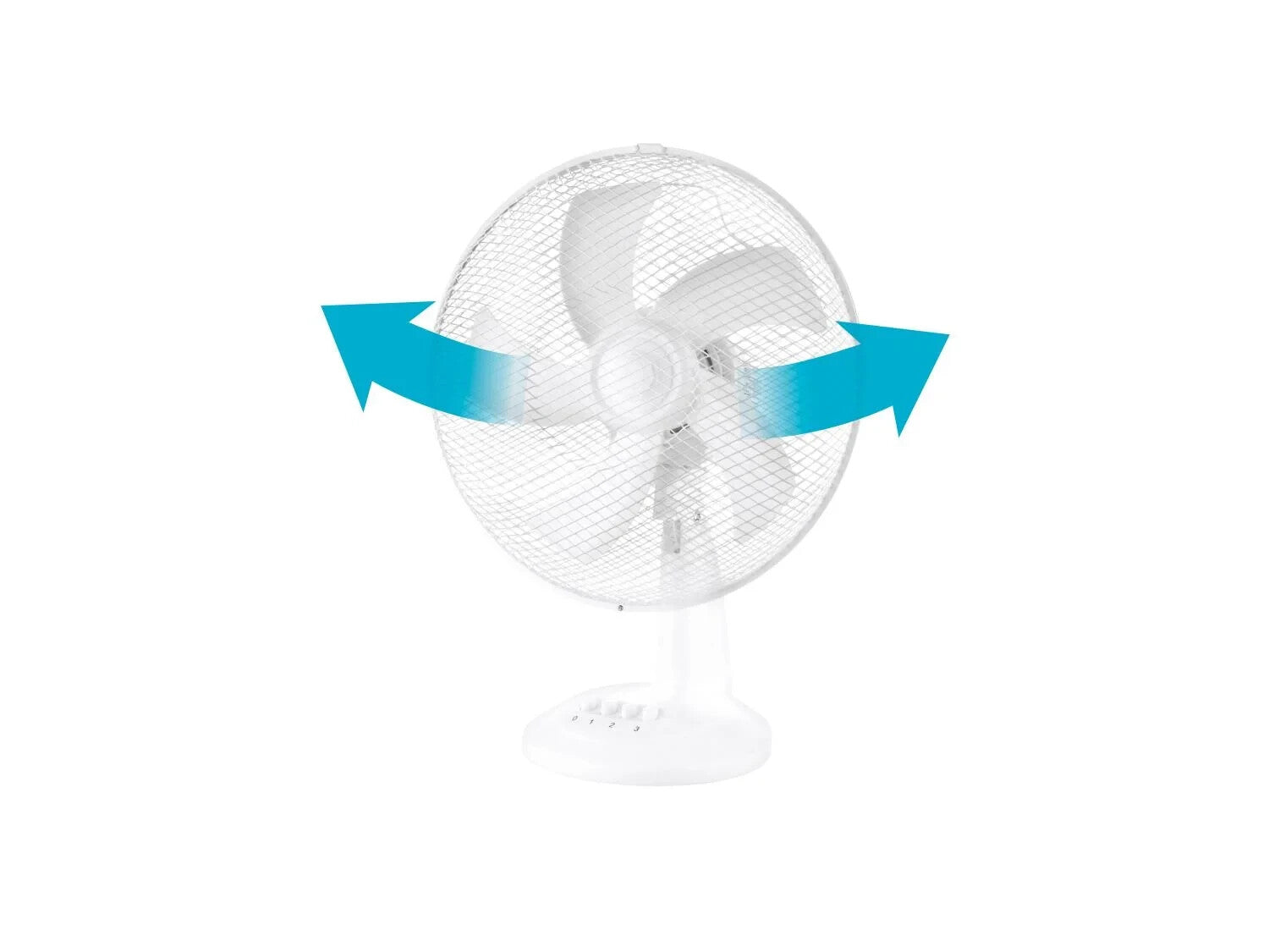 SILVERCREST Tischventilator STV 30 A2 – 40W, 30cm, 3 Stufen, Oszillation