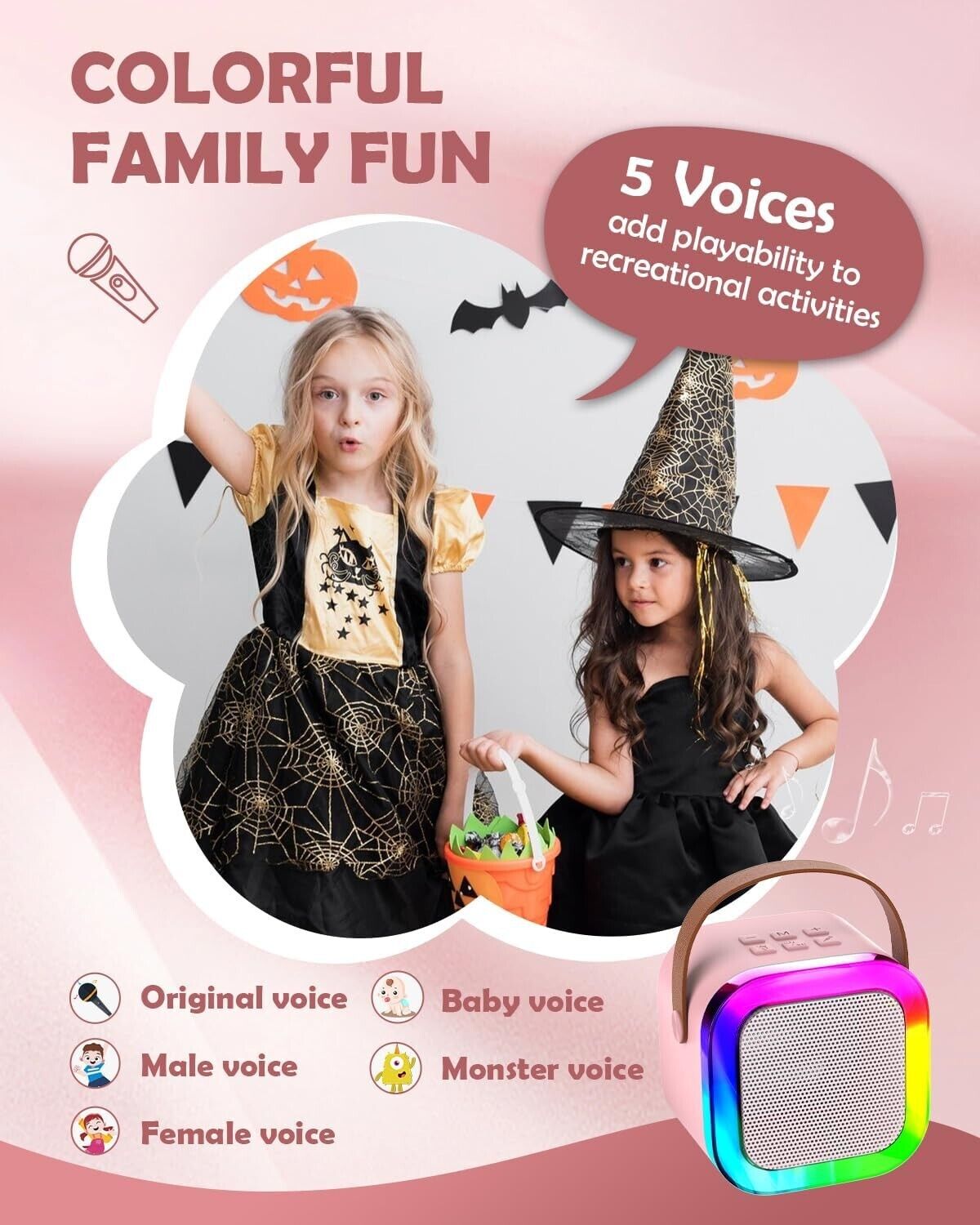 Karaoke Maschine Kinder 4–12 Jahre Bluetooth Mikrofon LED Geburtstag 🎤🎁

🎄✔