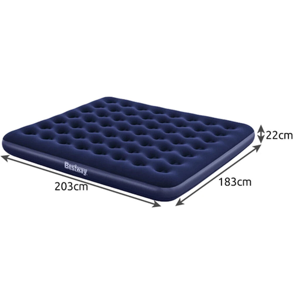 BESTWAY Luftbett 203x183x22cm Doppelbett Aufblasbar Gästebett 2 Personen Indoor Outdoor
