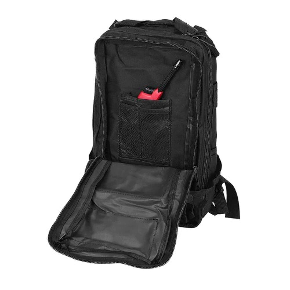 Schwarzer Touristenrucksack 26L – MOLLE System, Wasserdicht & Leicht 🎒