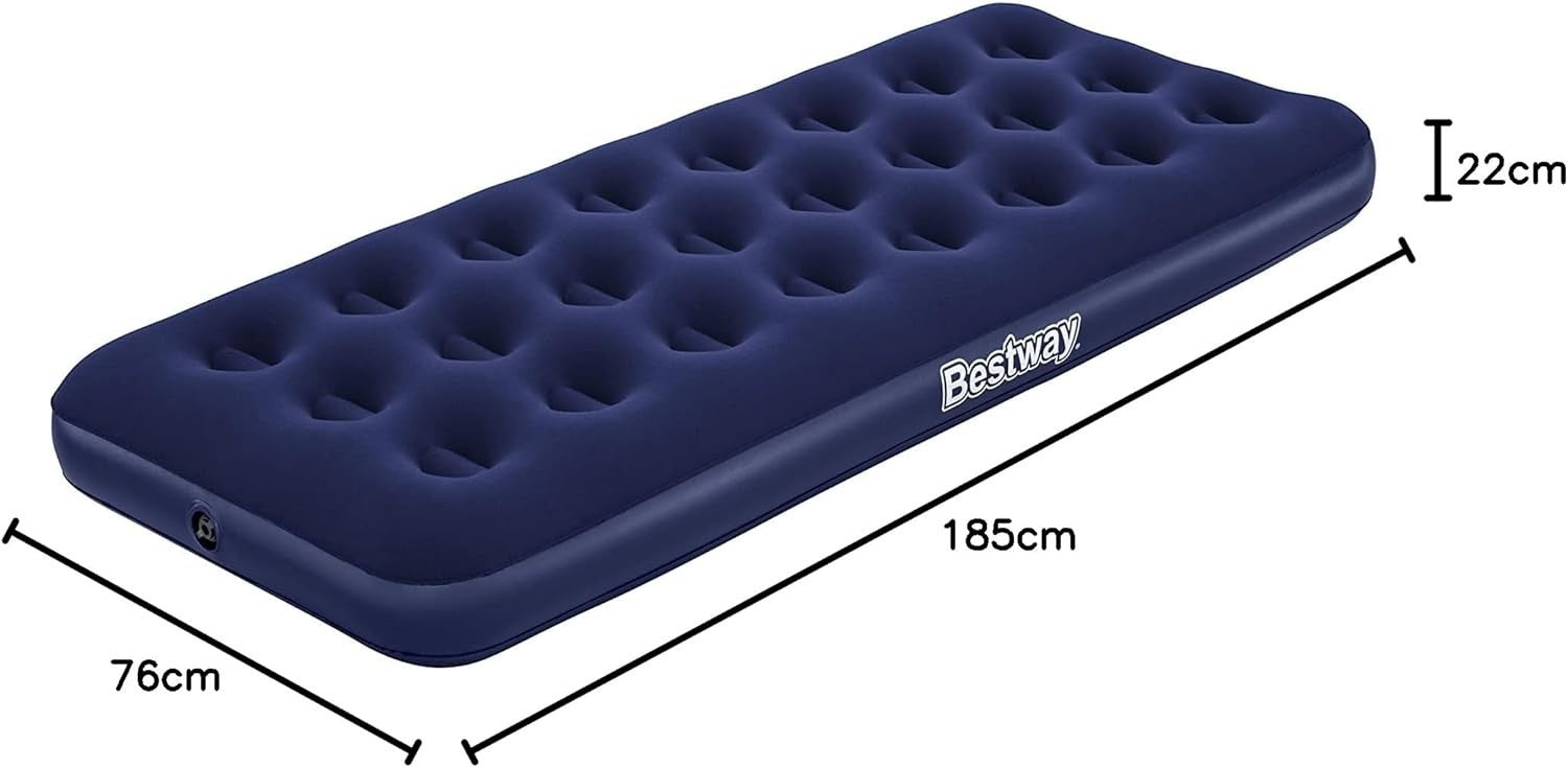 Bestway Luftbett Single 185x76x22cm – Gästebett Campingmatratze PVC