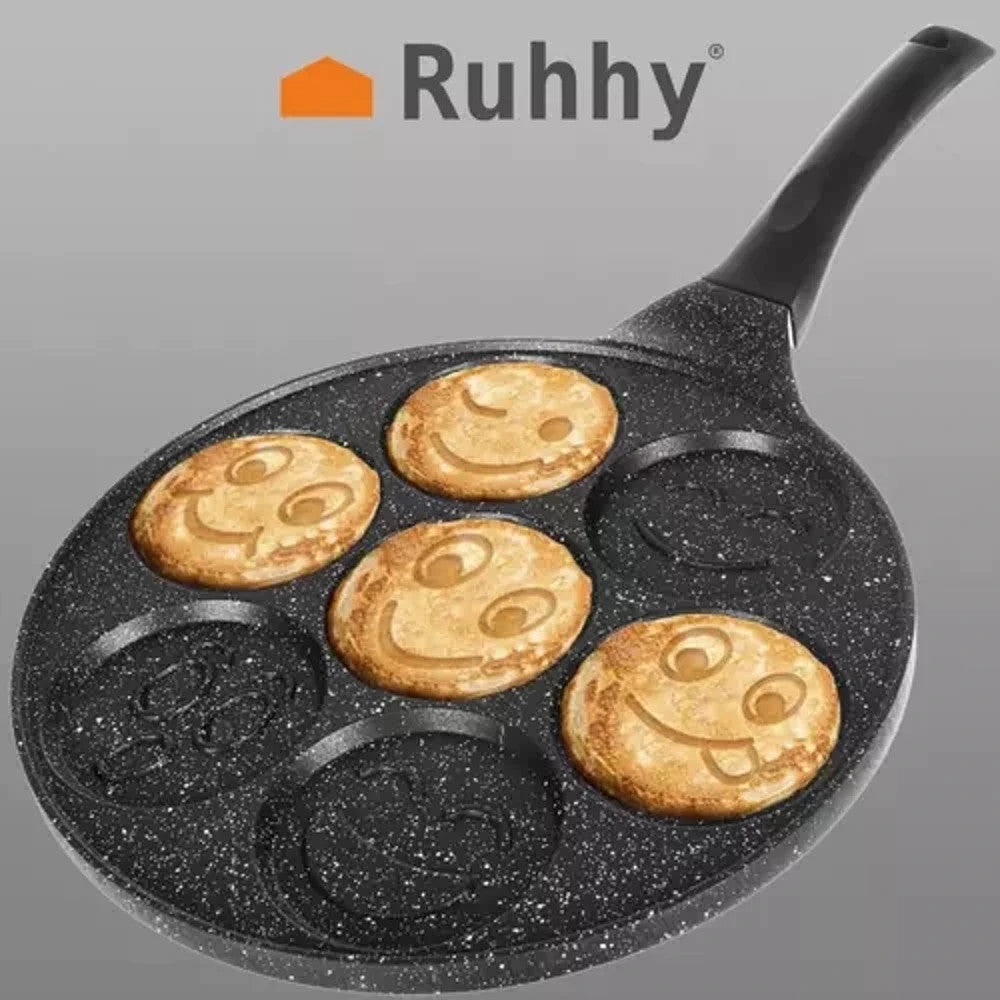 Emoji Spiegeleipfanne Ø26 cm – Pancake Maker für Kinder & Erwachsene – Antihaft 🍳👨‍👩‍👧‍👦