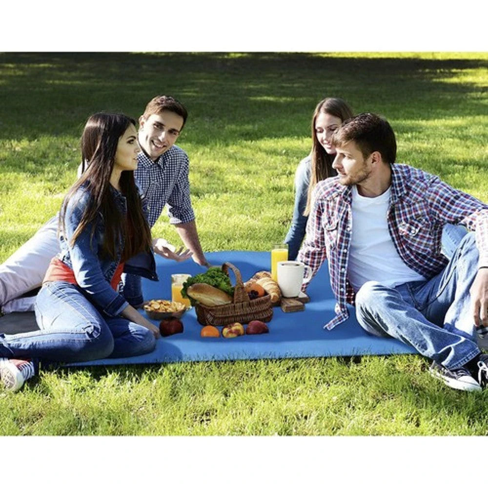 Stranddecke Picknickdecke 208x208cm Wasserdicht mit Haken & Tragetasche