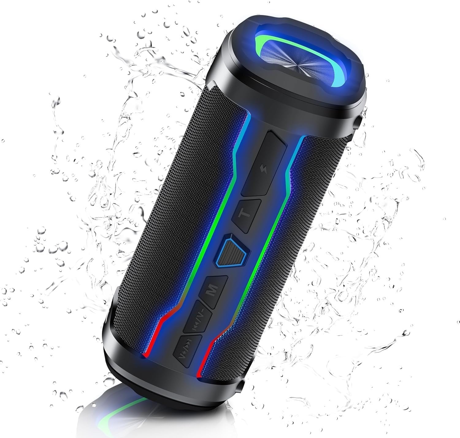 20W Bluetooth Lautsprecher IP7 Wasserdicht mit RGB Licht & 360° Sound
