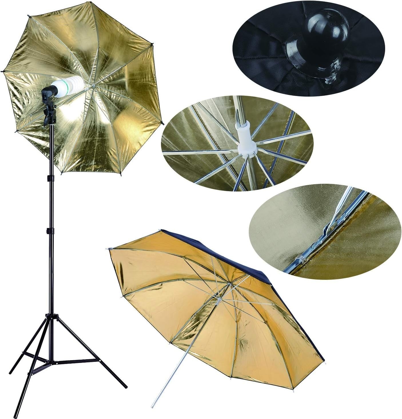 Fotostudio Set mit Greenscreen & Beleuchtung – 3 Hintergründe & 5 Lampenschirme