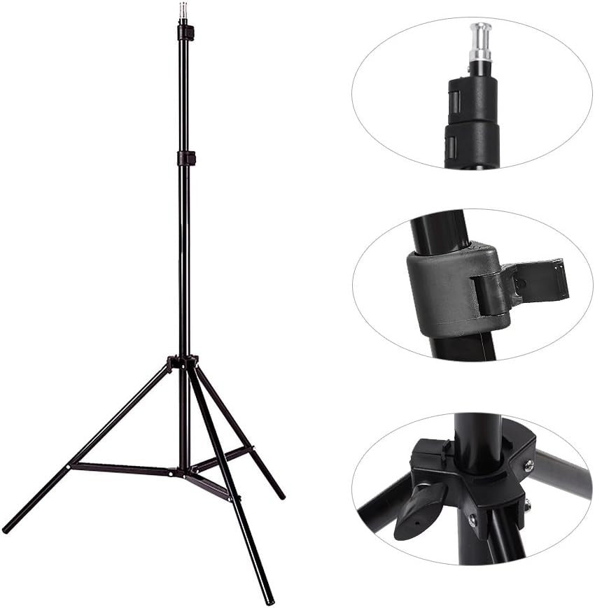 Fotostudio Set mit Greenscreen & Beleuchtung – 3 Hintergründe & 5 Lampenschirme