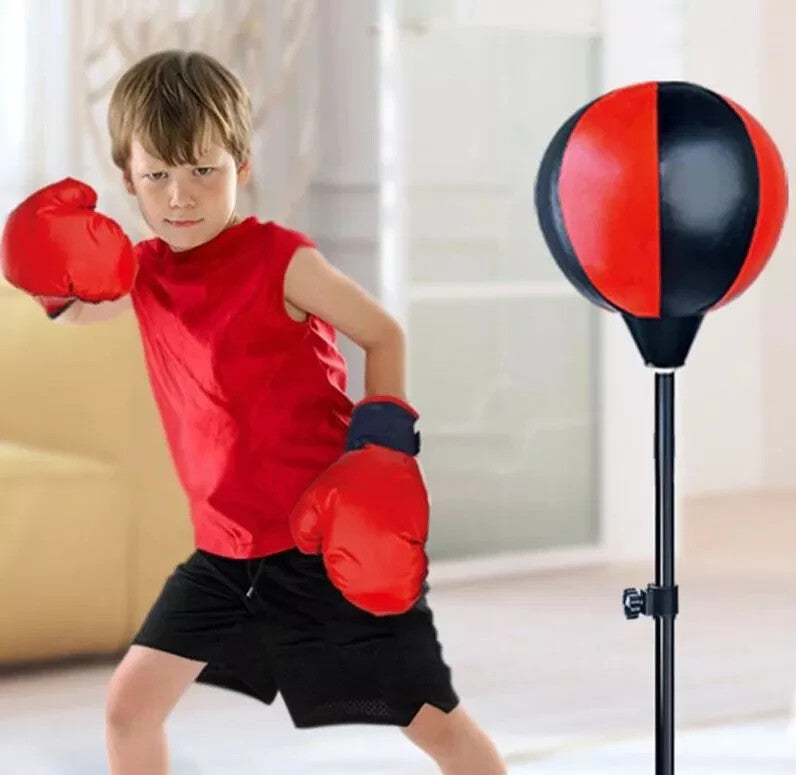 Punchingball Box-Set für Kinder mit Handschuhen & Pumpe – höhenverstellbar 💪💪