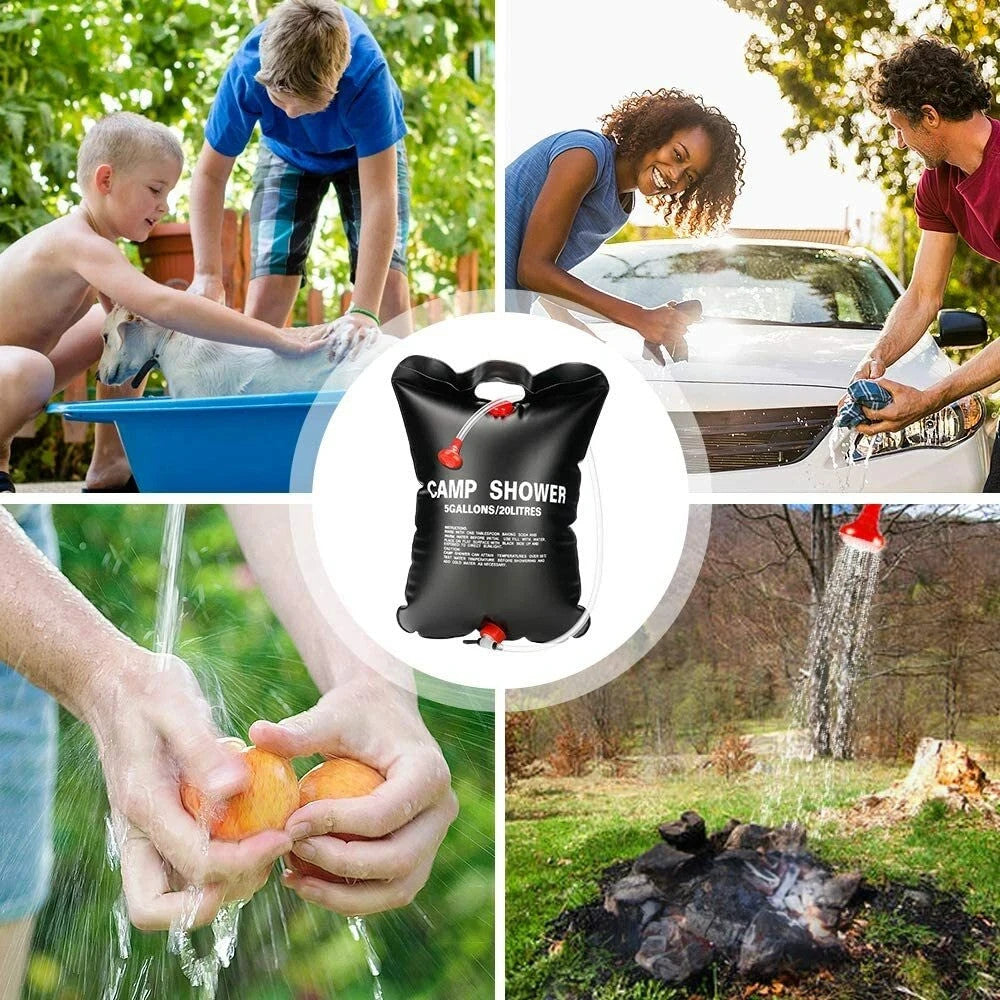 Camping Solardusche 20L – Mobile Outdoor Dusche für Garten, Reise, Festival
