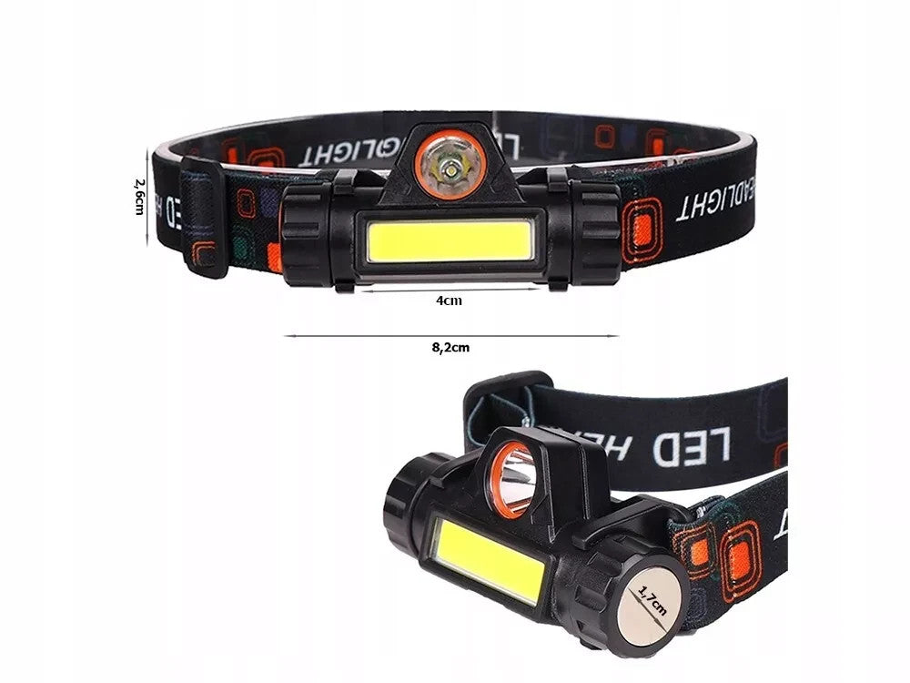 LED Stirnlampe USB wiederaufladbar – Super Hell, 2 Modi, COB Lampe mit Magnet