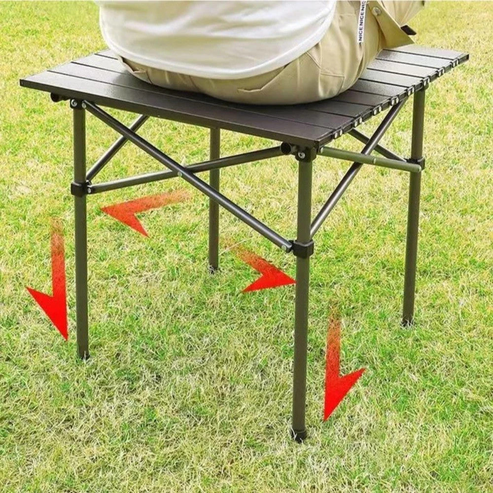 Klappbarer Campingtisch 53x51 cm – Leicht, Stabil, Outdoor mit Tragetasche