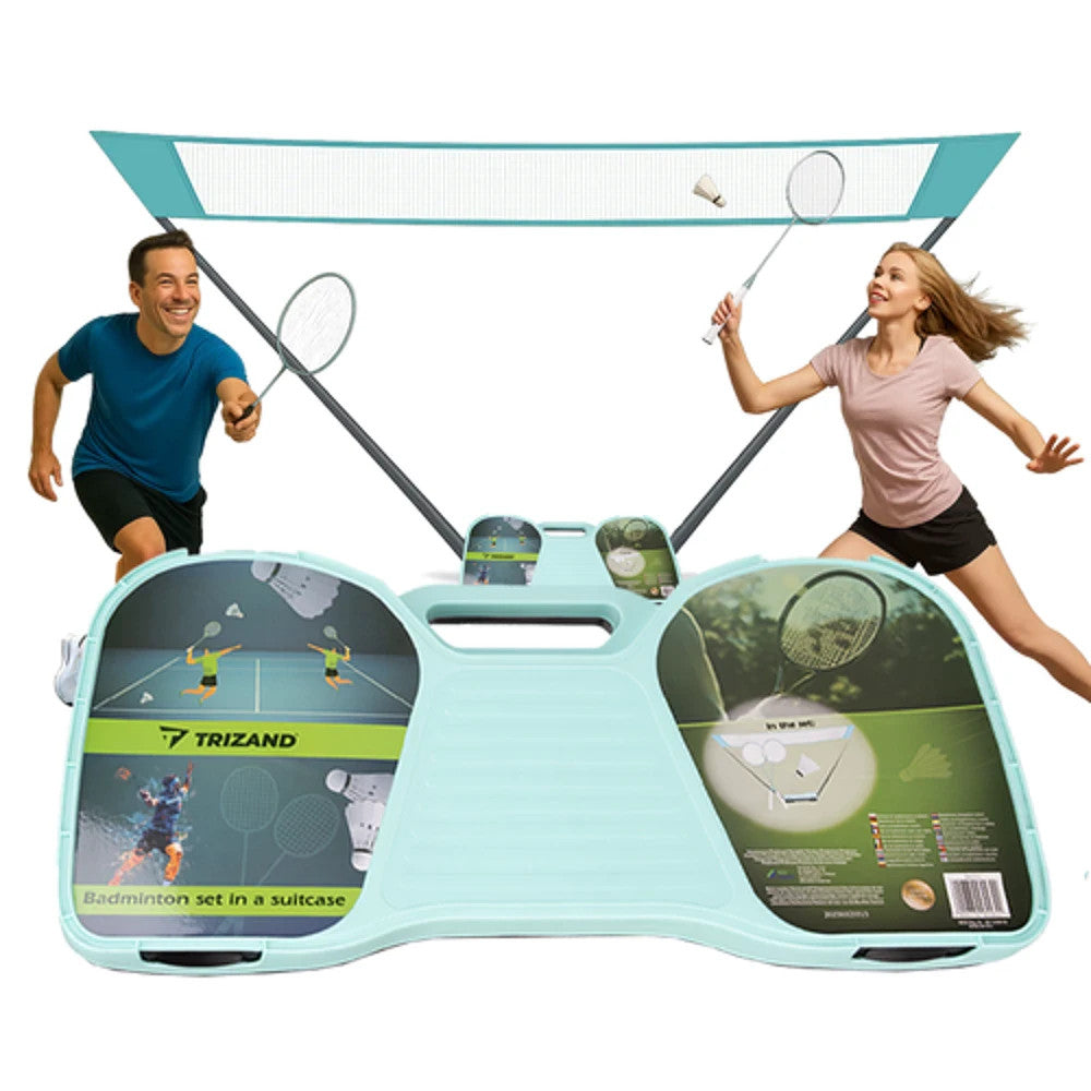 Badminton Set mit Netz & Tasche – Komplettset für Garten & Urlaub 4in1