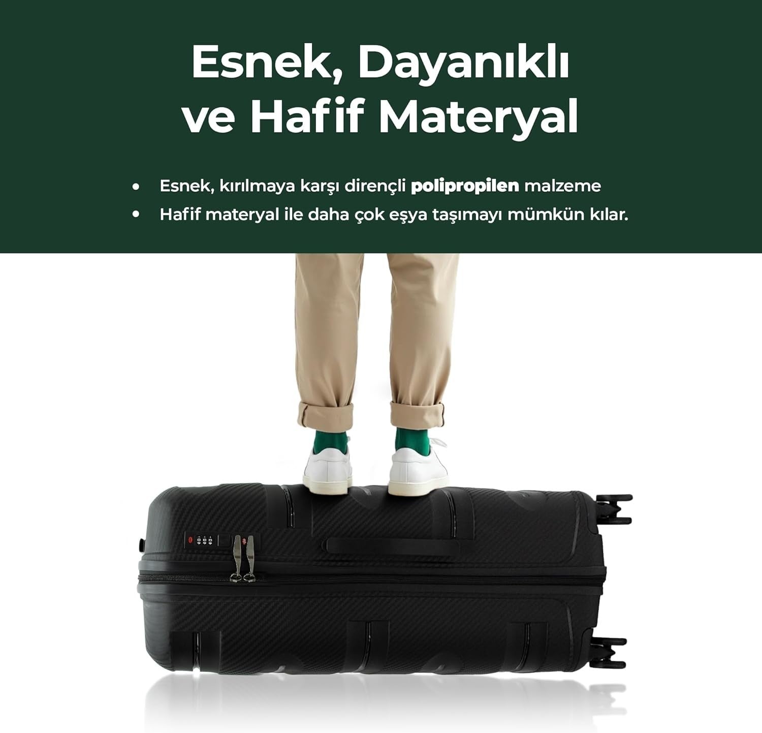 Cotpoly Hartschalenkoffer Set – Stoßfestes Polypropylen Gepäck mit 360° Rollen & Zahlenschloss