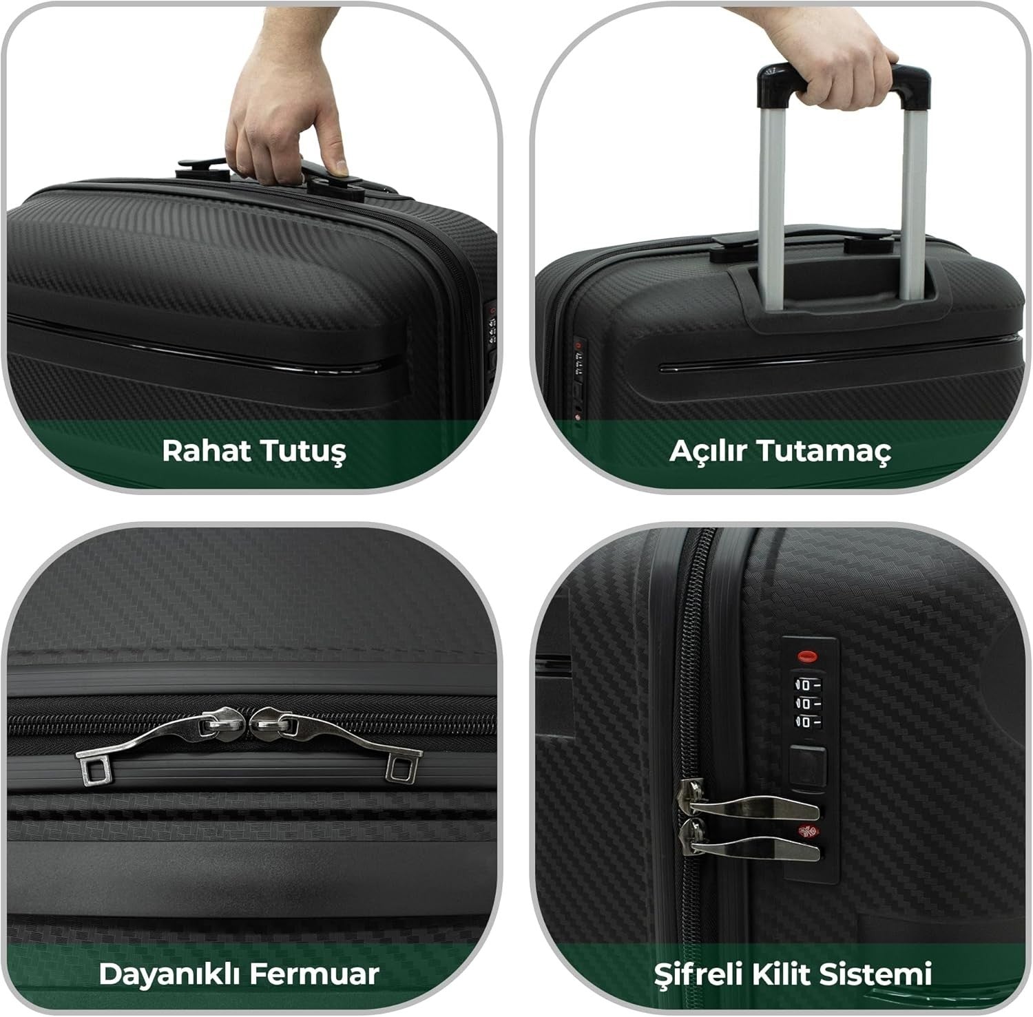 Cotpoly Hartschalenkoffer Set – Stoßfestes Polypropylen Gepäck mit 360° Rollen & Zahlenschloss