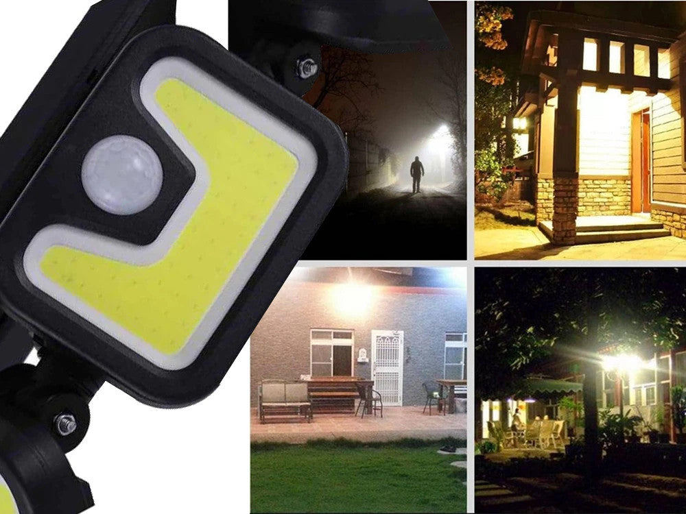 Solar LED Außenlampe 100 LEDs Bewegungsmelder IP67 Fernbedienung