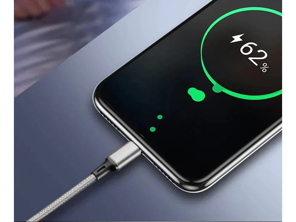 3in1 USB Ladekabel 1,2m – Typ-C Micro USB für Apple & Android Geräte