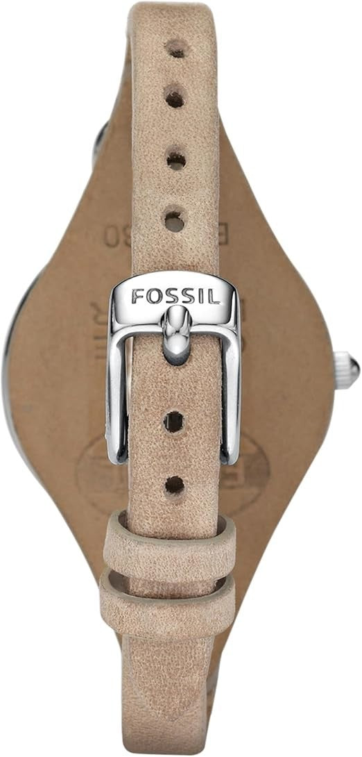 FOSSIL Damen Uhr Georgia 32mm Quarz Lederarmband Braun Edelstahl 50m