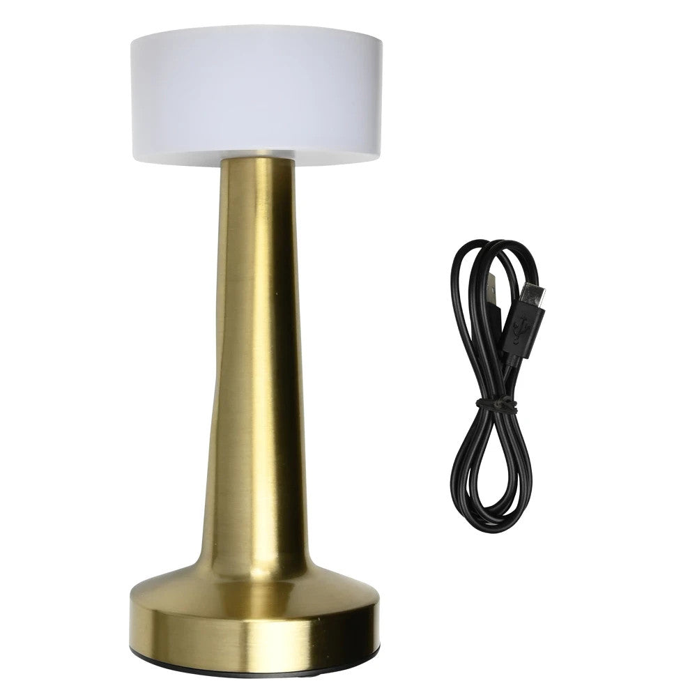 Dimmbar Akku Tischleuchte Touch Tischlampe LED Lampe USB Innen & Außen Kabellos