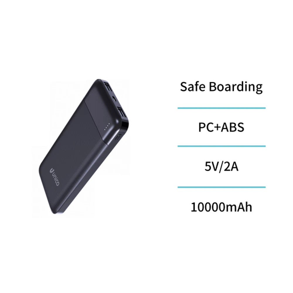 Powerbank 10000mAh Weiß/Schwarz | 2x USB + Typ-C | LED Anzeige | Mix Farben 8435719616846