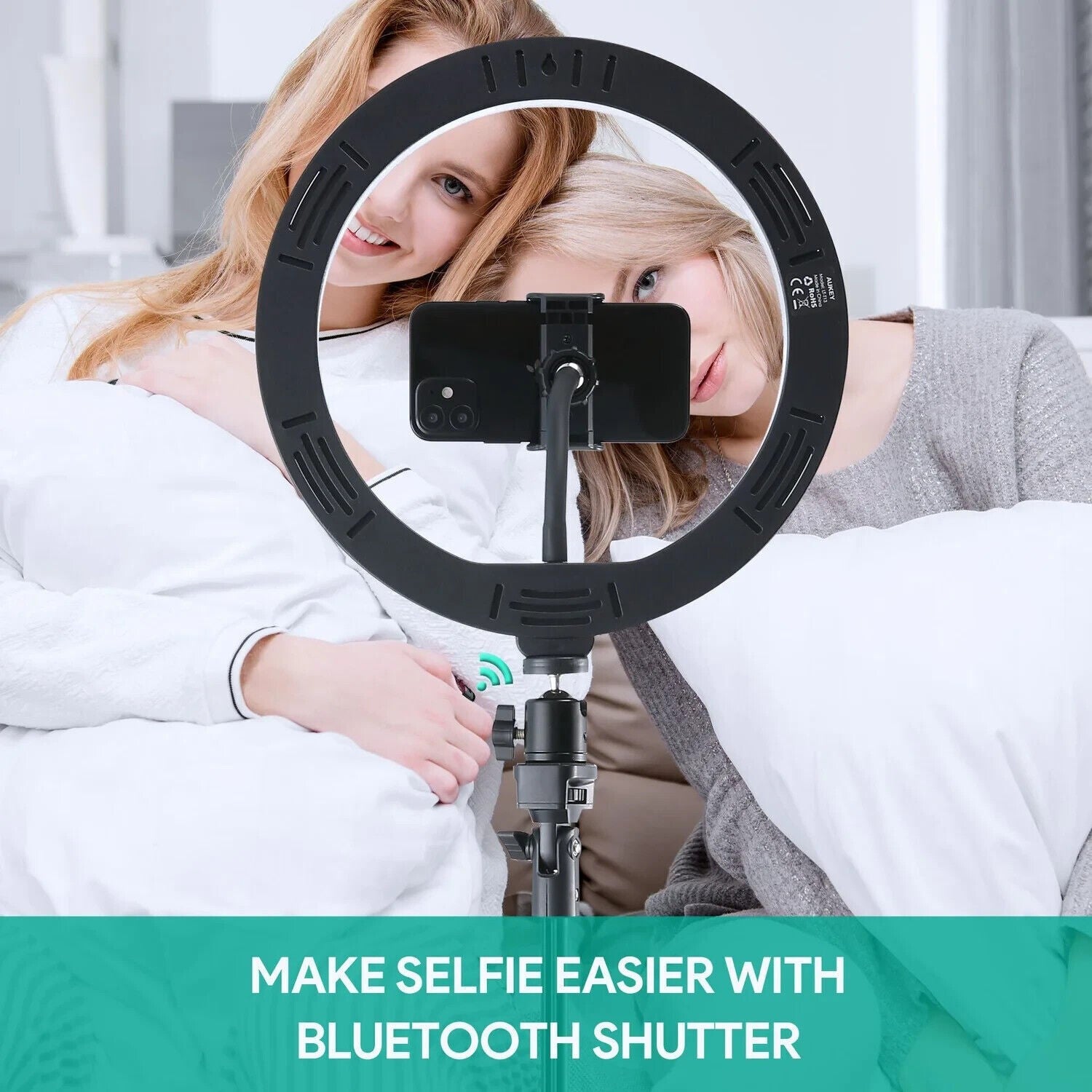 LED Ringlicht 10" mit Stativ Selfie Ringleuchte Streaming Licht für Handy