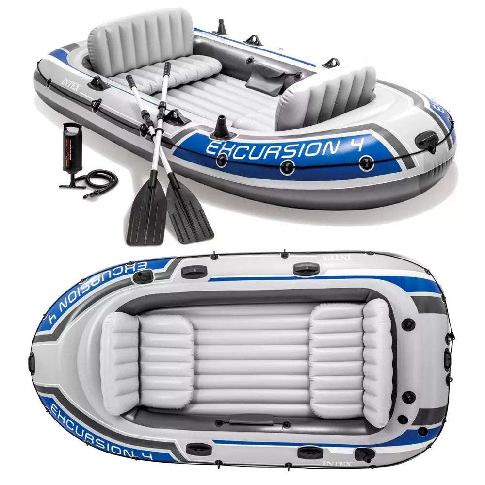 Intex Excursion 4 Schlauchboot Set 4 Personen + Paddel + Pumpe 500kg