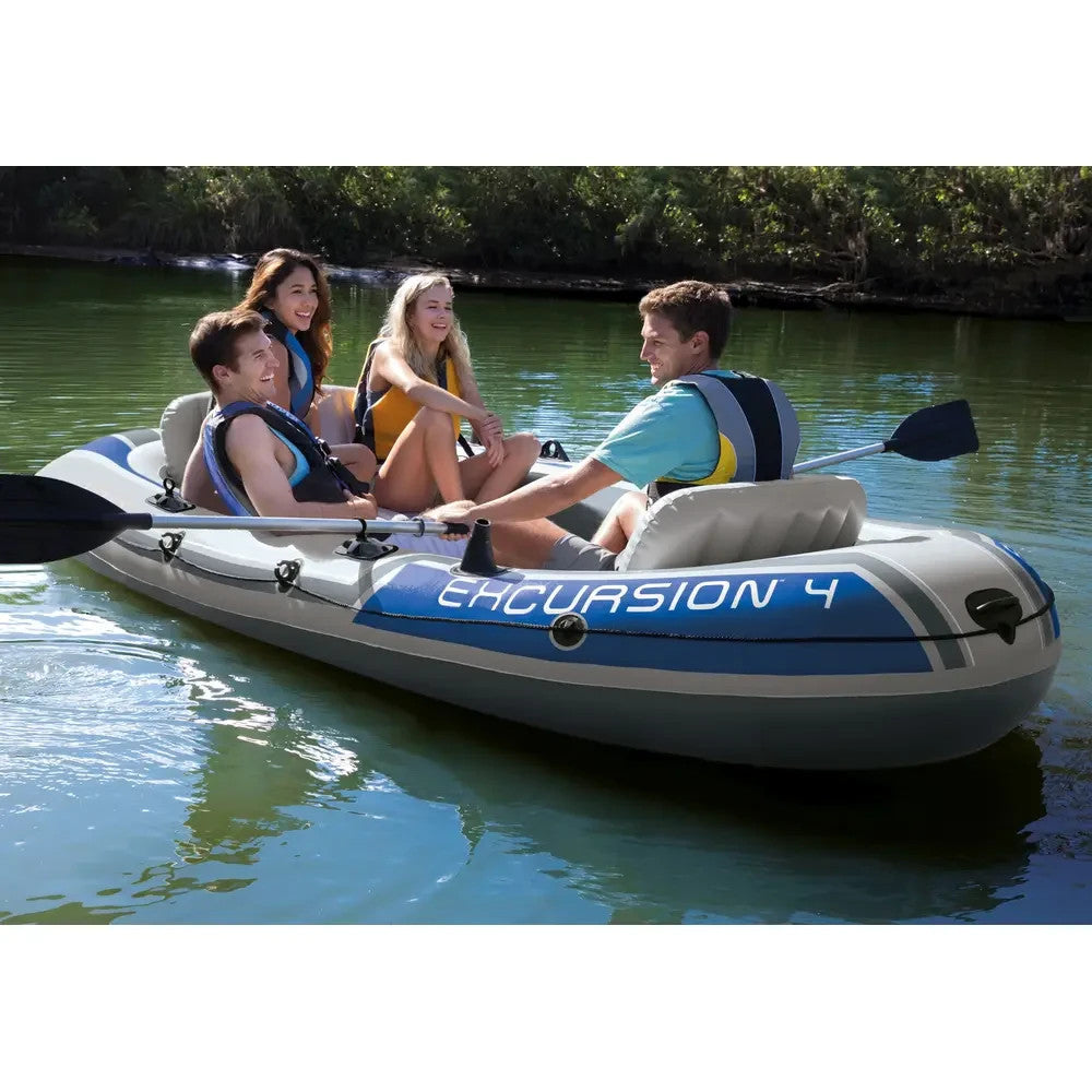 Intex Excursion 4 Schlauchboot Set 4 Personen + Paddel + Pumpe 500kg