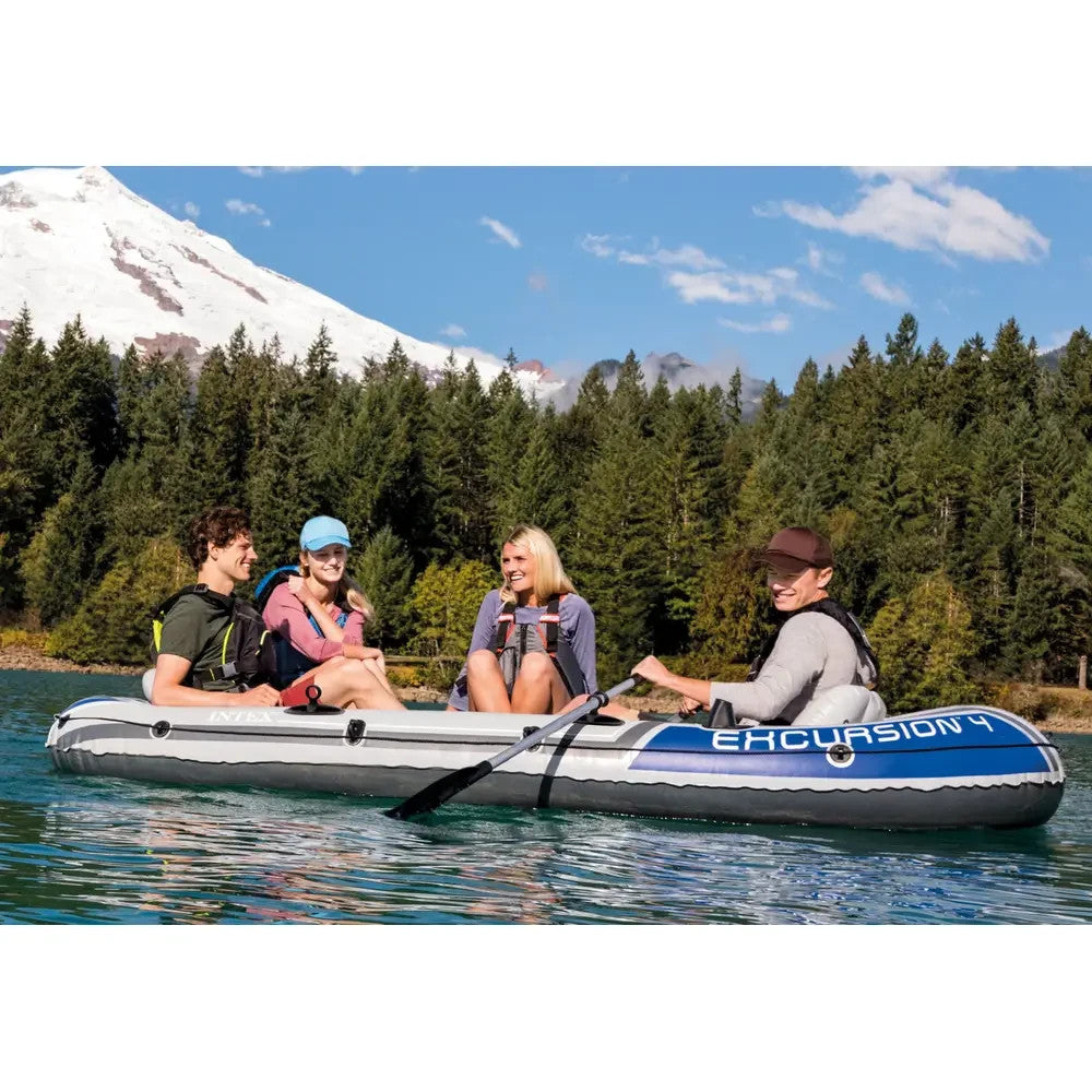 Intex Excursion 4 Schlauchboot Set 4 Personen + Paddel + Pumpe 500kg