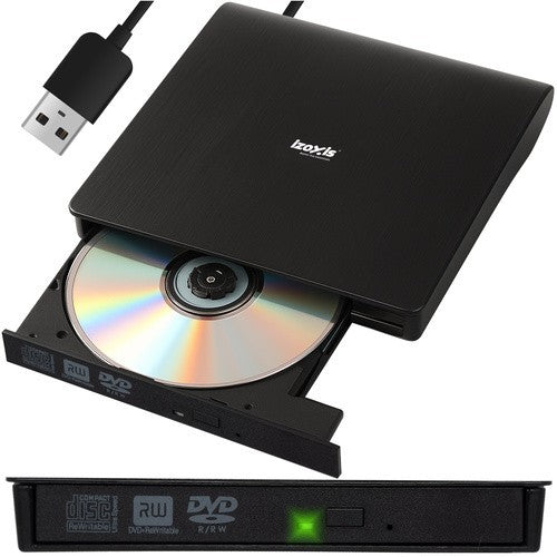 Externes CD/DVD-Laufwerk USB 3.0 Tragbarer Brenner & Player für Laptop PC Mac