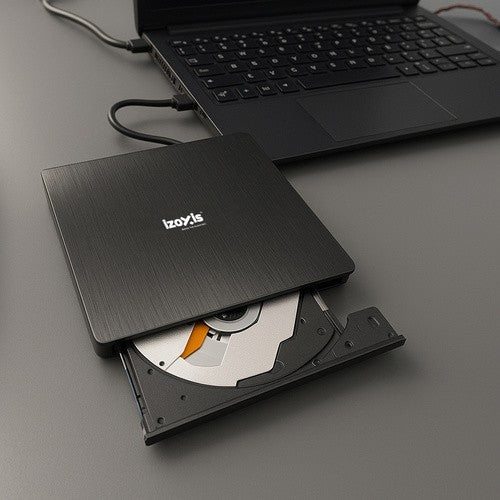 Externes CD/DVD-Laufwerk USB 3.0 Tragbarer Brenner & Player für Laptop PC Mac