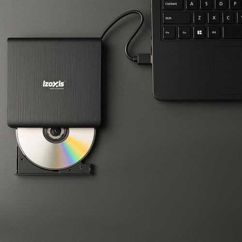 Externes CD/DVD-Laufwerk USB 3.0 Tragbarer Brenner & Player für Laptop PC Mac