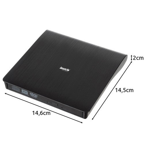 Externes CD/DVD-Laufwerk USB 3.0 Tragbarer Brenner & Player für Laptop PC Mac