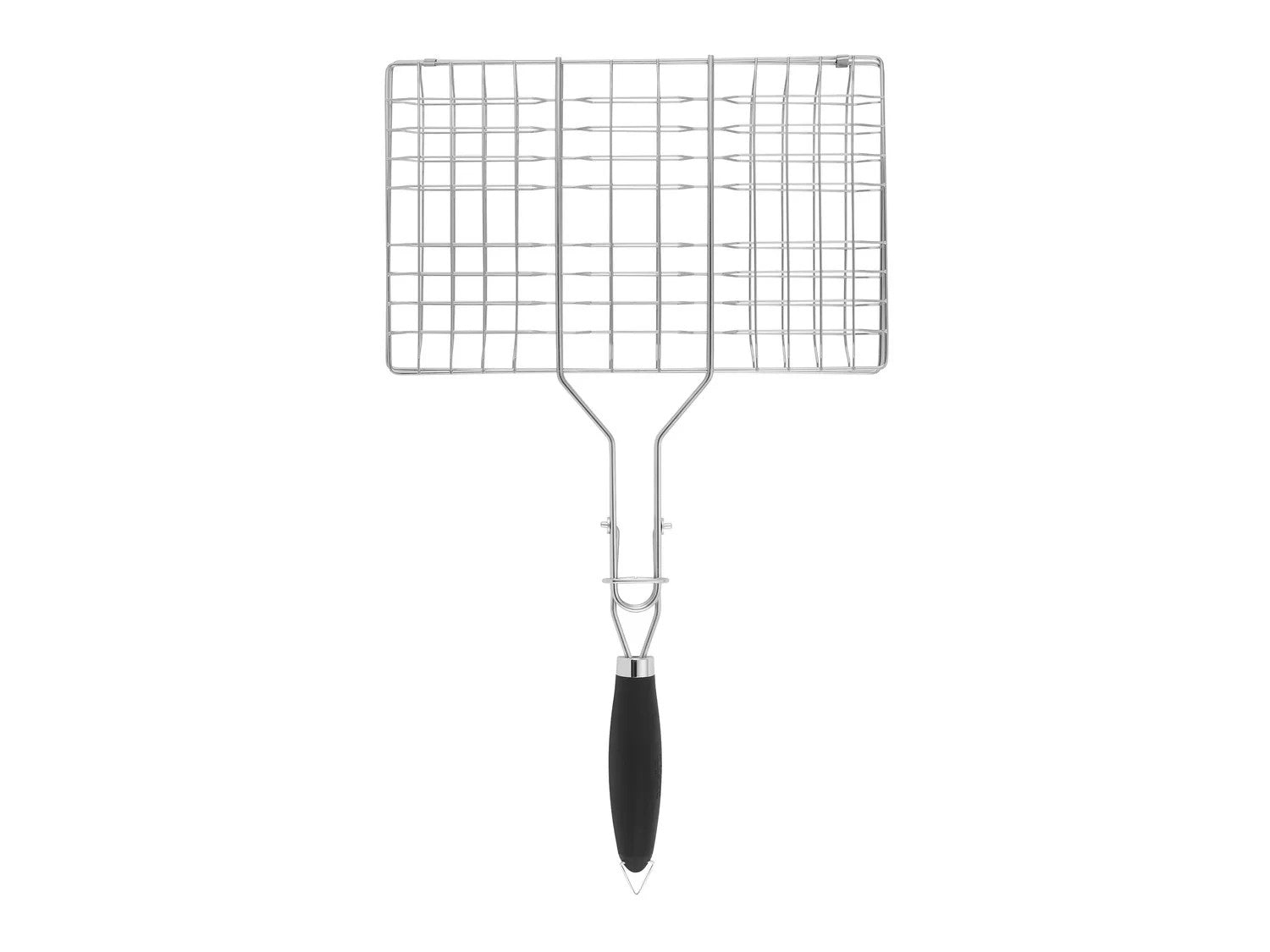 BBQ-Hamburger Grillguthalter Edelstahl 35x22cm Grillkorb mit Griff & Verschluss