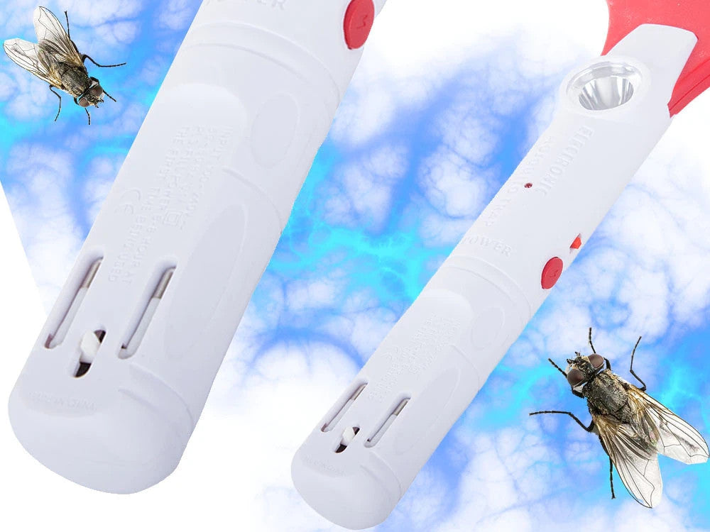 Elektrische Fliegenklatsche Mückenfänger LED-Lampe Wiederaufladbar