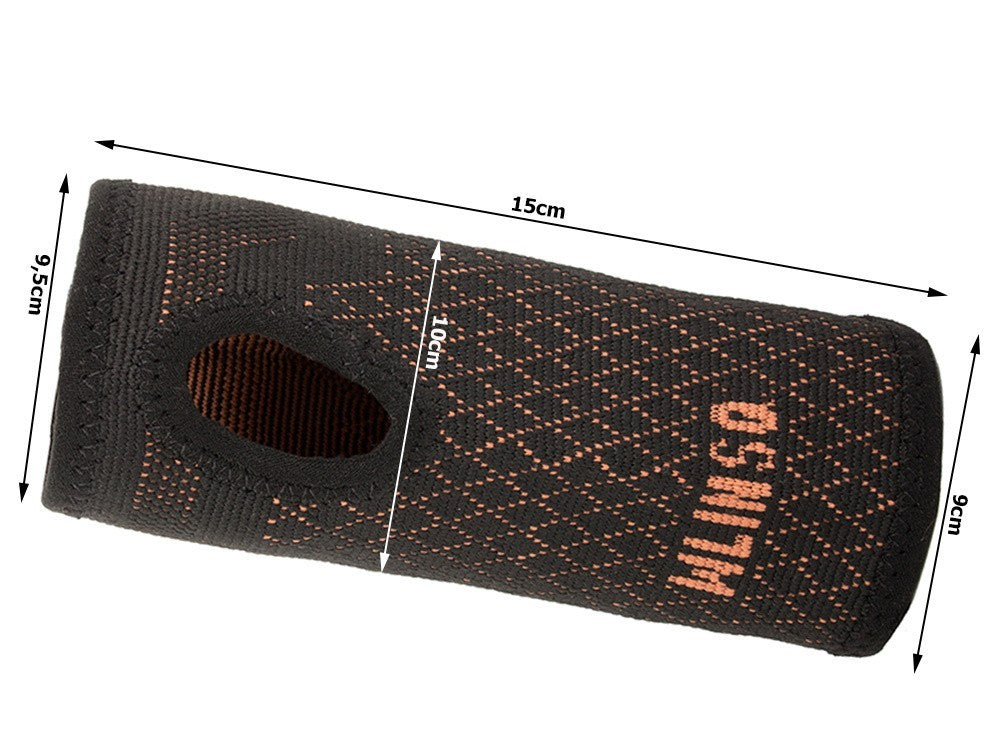 Handgelenkstütze Stabilisator Orthese Bandage mit Daumenloch Schwarz-Orange