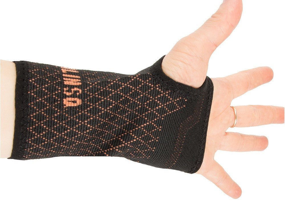 Handgelenkstütze Stabilisator Orthese Bandage mit Daumenloch Schwarz-Orange