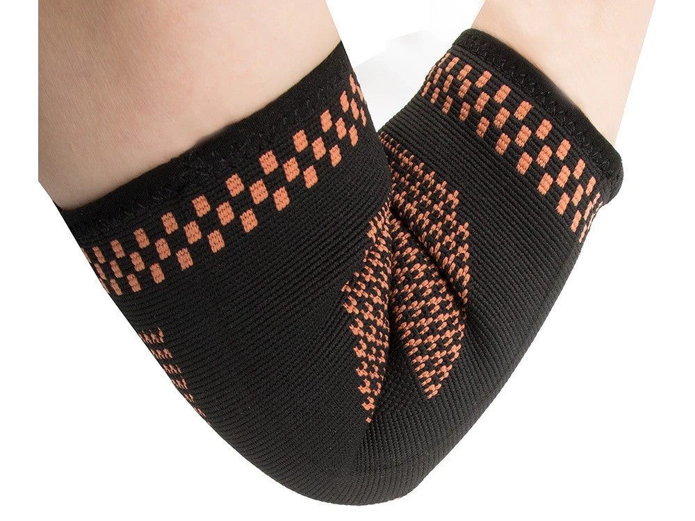 Ellenbogenstütze Ellenbogengelenk Stabilisator Orthese Bandage Schwarz-Orange