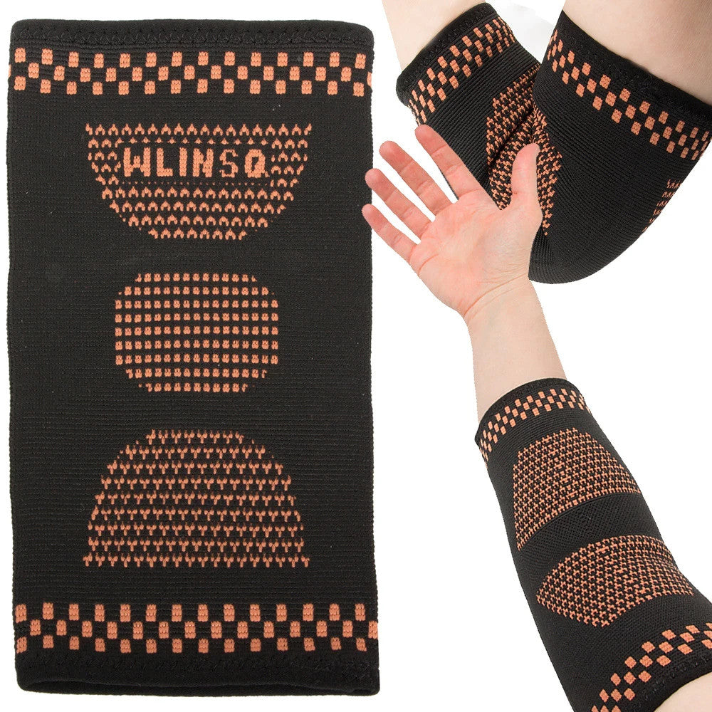 Ellenbogenstütze Ellenbogengelenk Stabilisator Orthese Bandage Schwarz-Orange