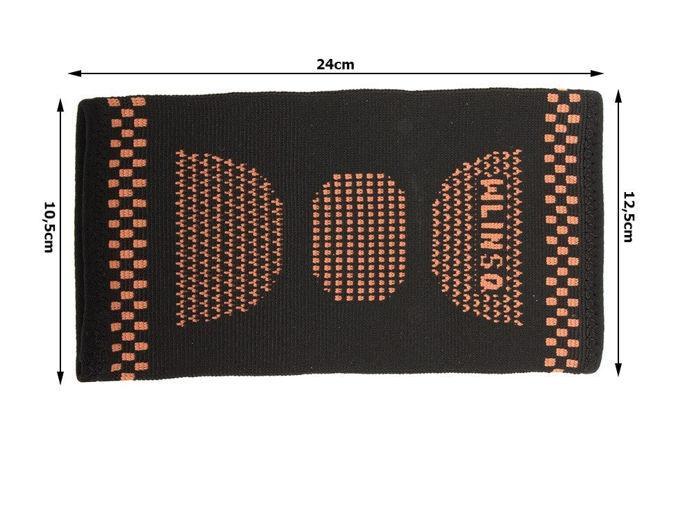 Ellenbogenstütze Ellenbogengelenk Stabilisator Orthese Bandage Schwarz-Orange