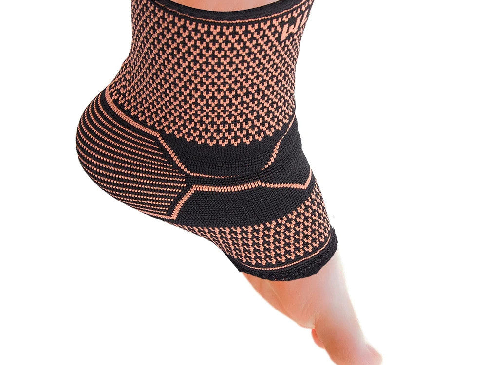 Stabilisator Sprunggelenkstütze Fußorthese Bandage elastisch Schwarz-Orange